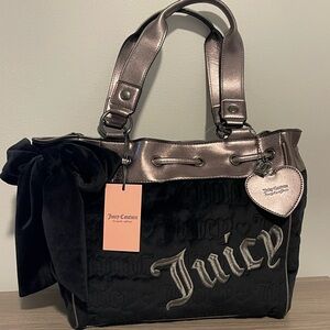 Juicy Couture Black and Metallic Silver Daydreamer Bag Viral TikTok